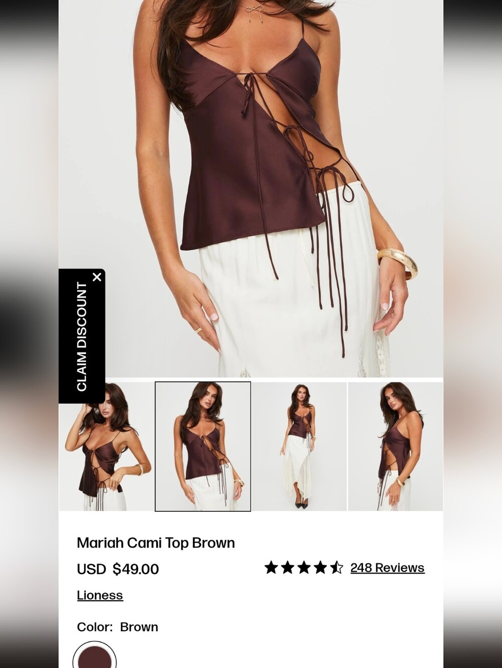 lioness mariah cami top